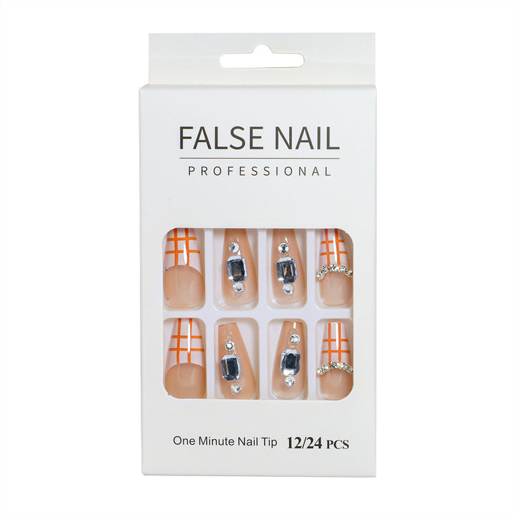 Decorative Press-On Nail Set with 3D Accents Kalsten