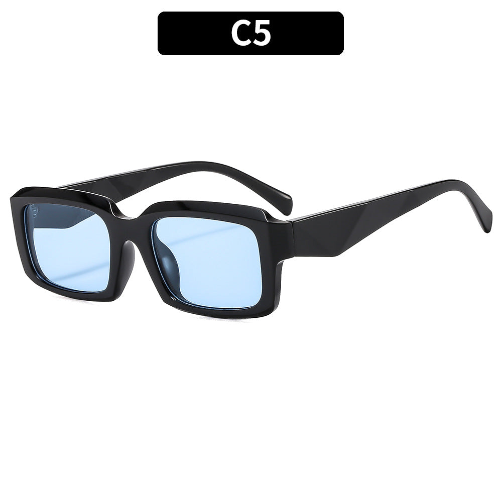 Bold Rectangle Frame Sunglasses