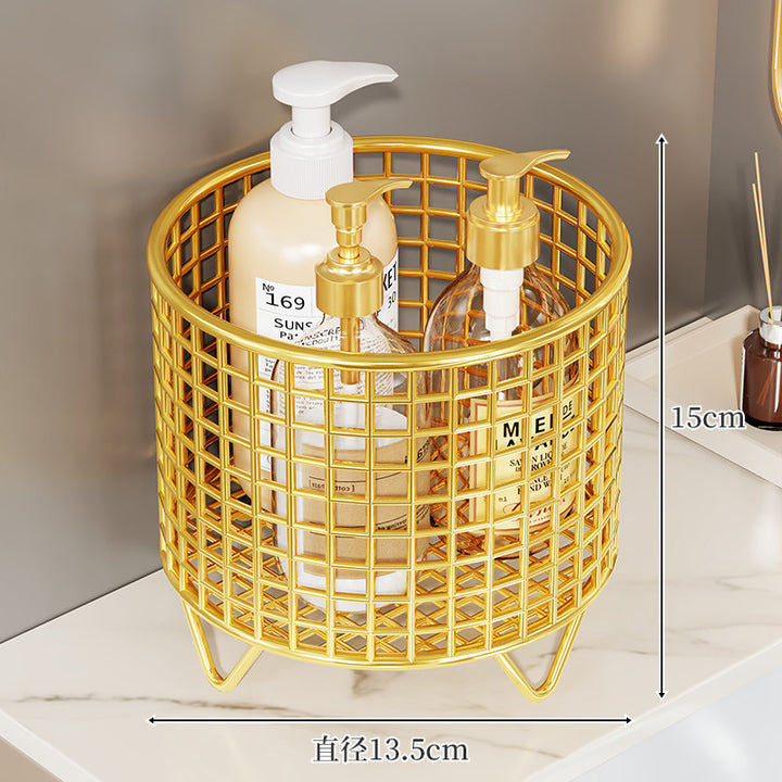 Metal Grid Countertop Dispenser Caddy with Elevated Wire Legs