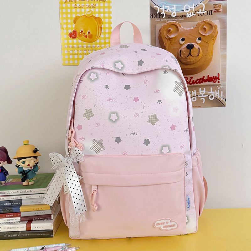 Fun Decorative Star-Patterned Backpack Kalsten
