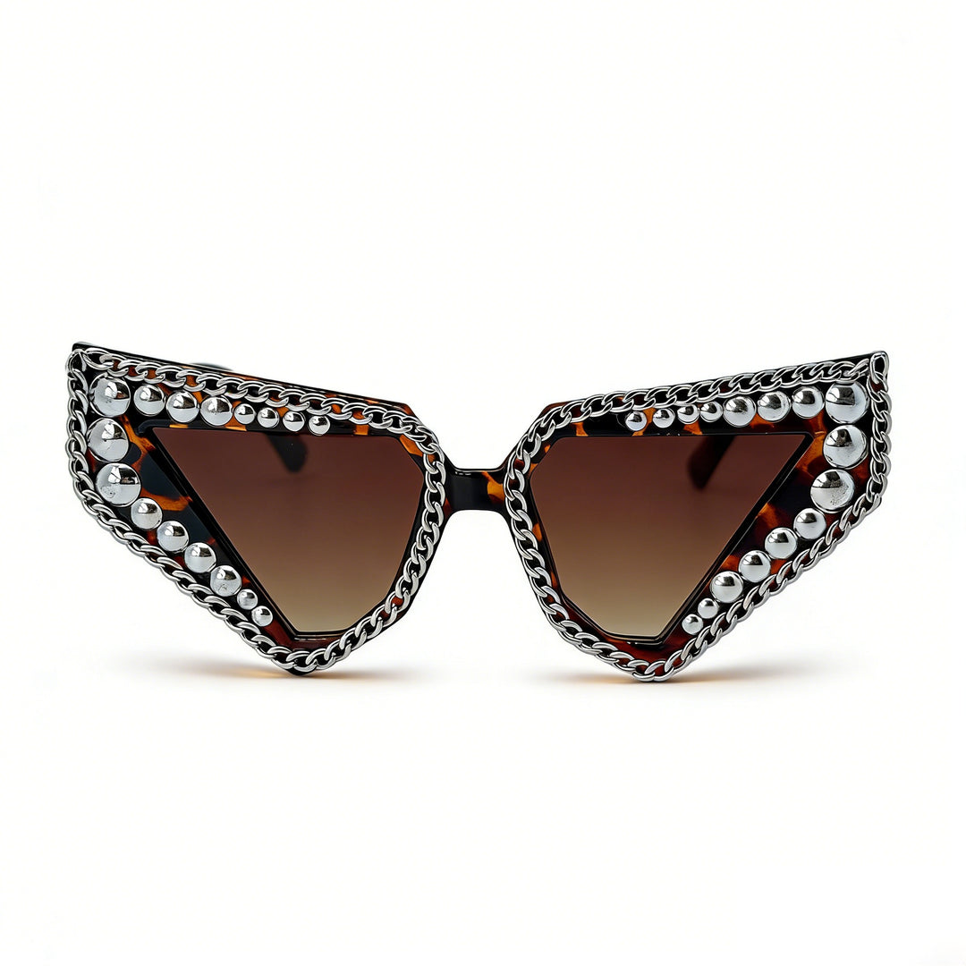 Women's sunglasses with unique triangular frame and sparkling accents Kalsten