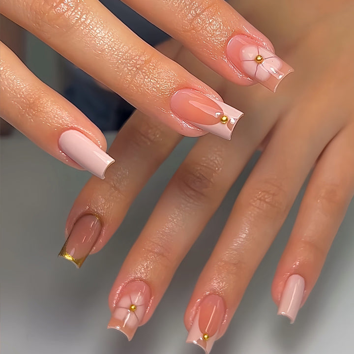 Elegant French Tip Press-On Nails Kalsten