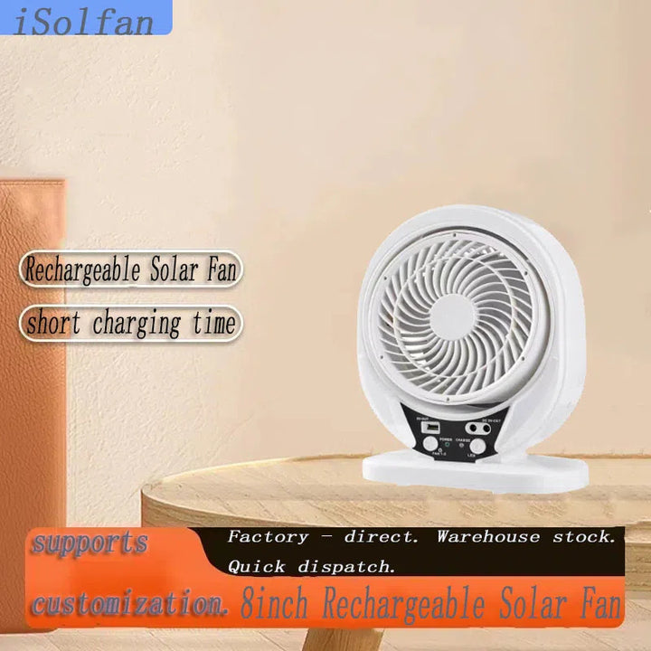 Women portable solar fan with rechargeable battery and short charging time Kalsten