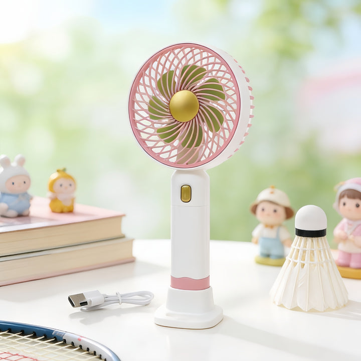 Women Portable Mini Hand Fan with USB Charging Function and Multiple Speed Levels Kalsten