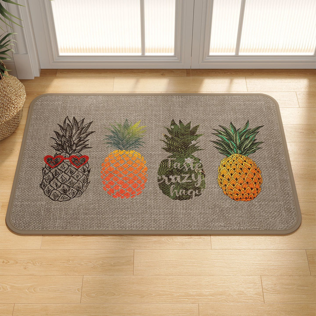 Fun Pineapple Themed Kitchen Mat