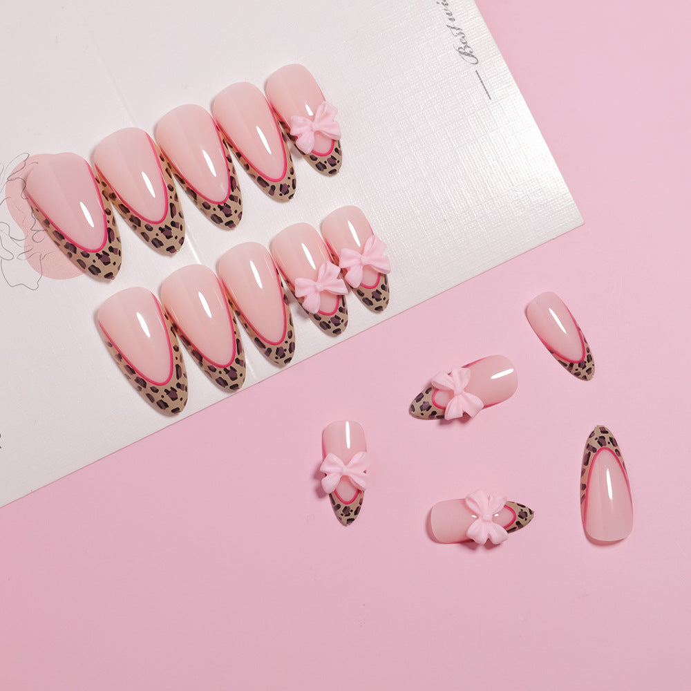 Artistic Stiletto Press-On Nails with Bow Accents Kalsten