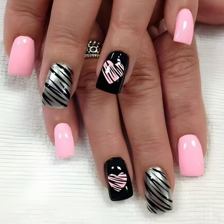 Fashionable Heart-Patterned Nail Art Set Kalsten