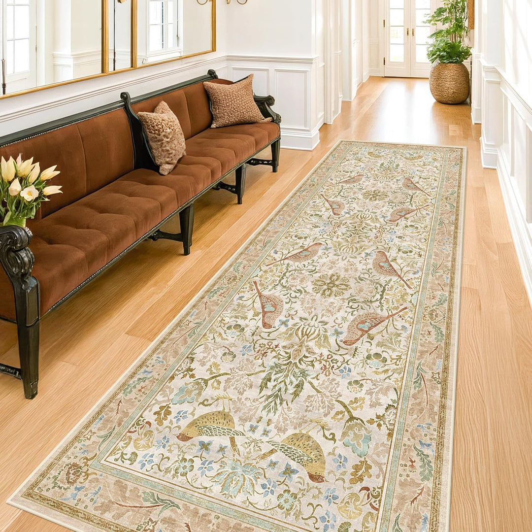Elegant Vintage-Inspired Runner Rug