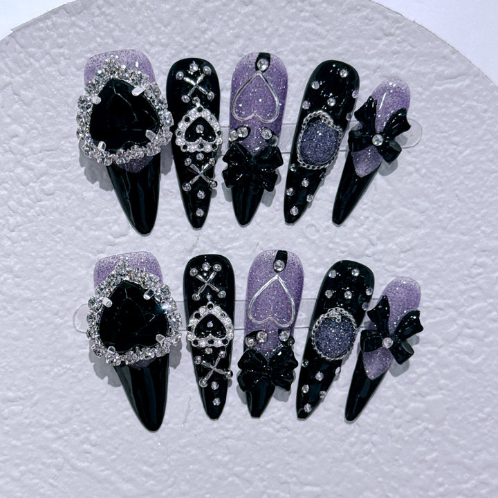 Decorative Gothic Press-On Nail Art Set