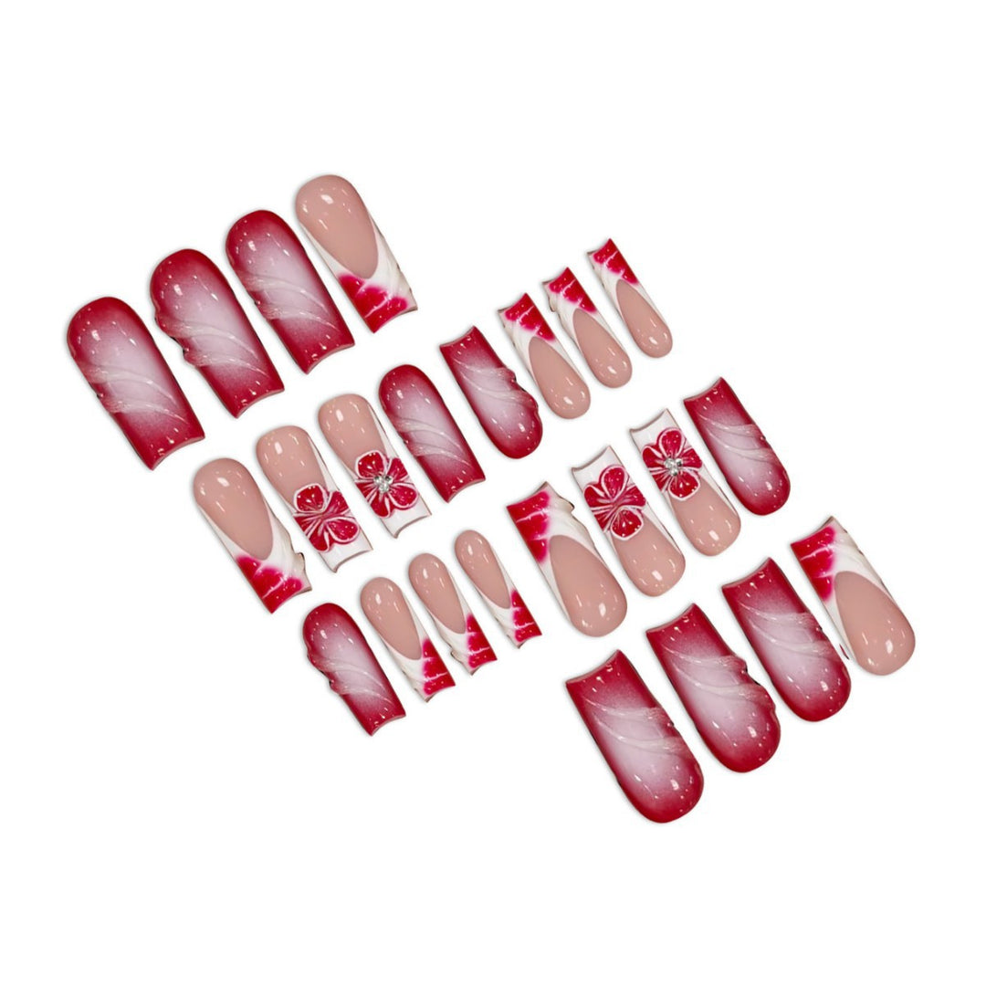 Floral and Artistic Press-On Nail Art Kalsten
