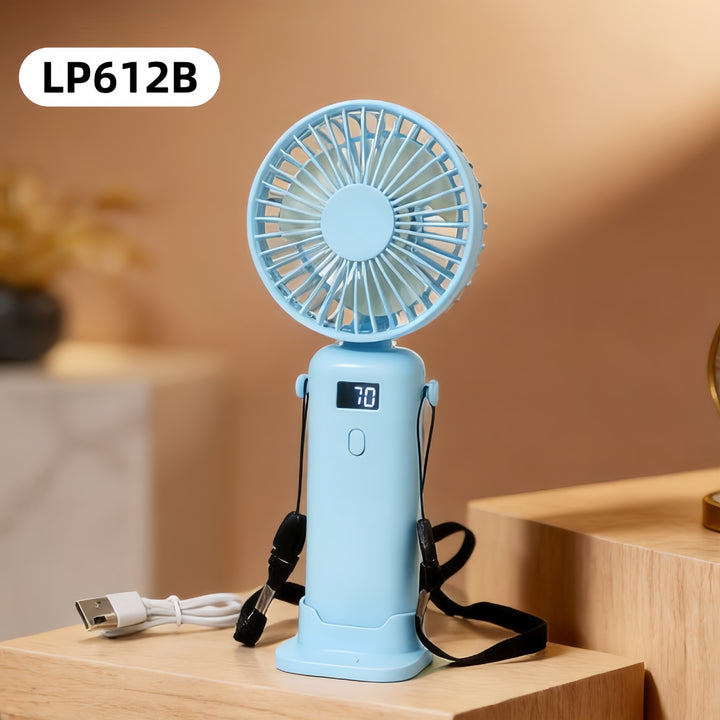 Ladies Portable Hand Fan with USB Charging Function and Ergonomic Design Kalsten