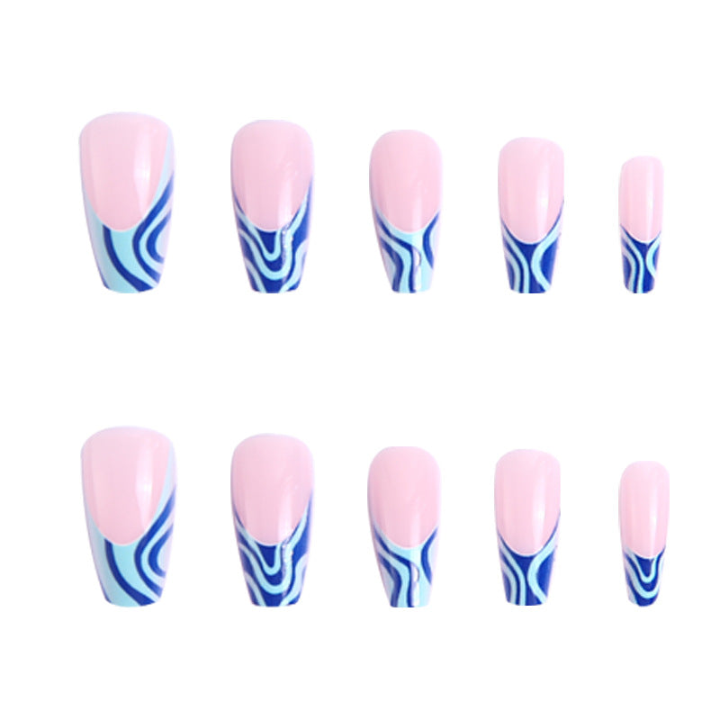 Art nails with wave pattern Kalsten