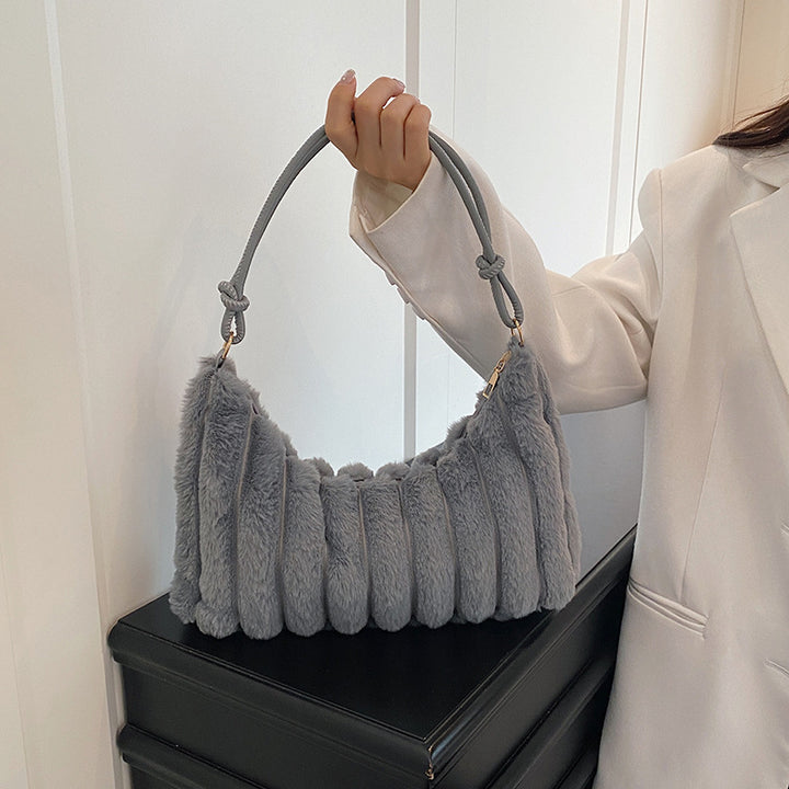 Luxurious Faux Fur Hobo Bag Kalsten