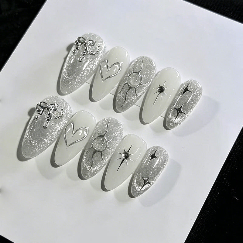 Glittering Decorative Press-On Nail Set Kalsten