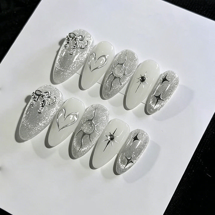 Glittering Decorative Press-On Nail Set Kalsten