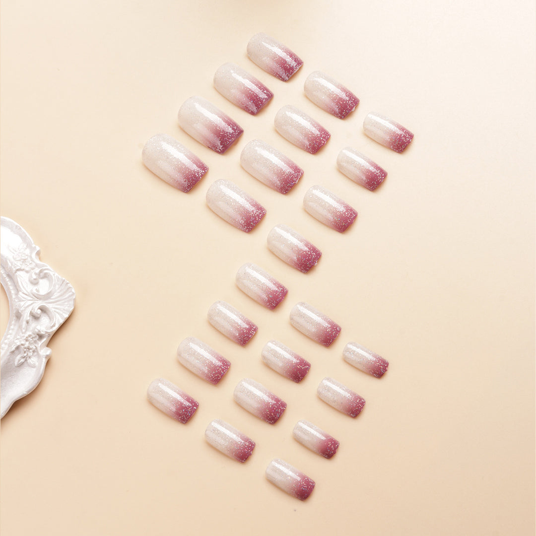 Ombre Glitter Acrylic Nail Extensions Kalsten