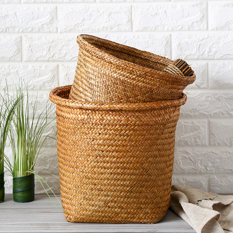 Handcrafted Natural Fiber Storage Bin Kalsten