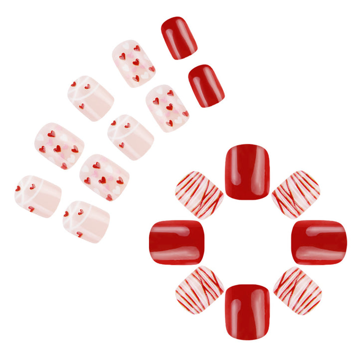 Heart-Themed Nail Art Kalsten