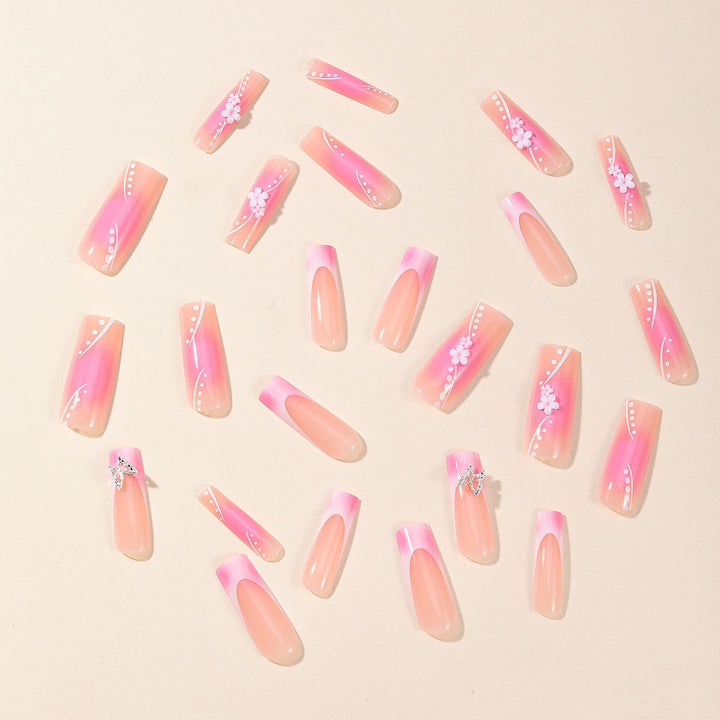 3D Floral Acrylic Nail Art Kalsten