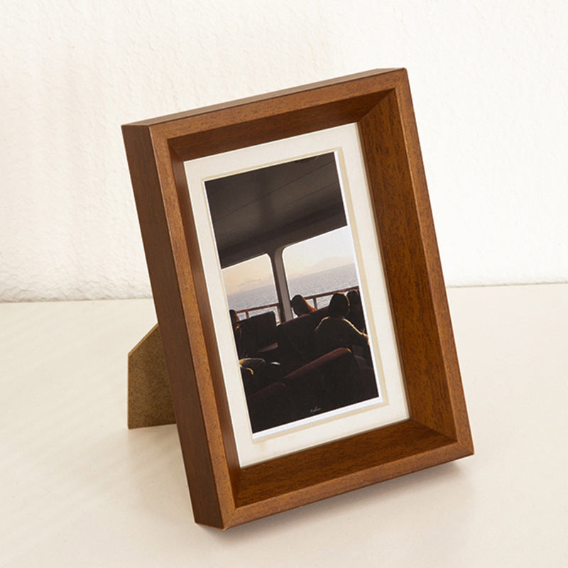 Rustic Wooden Photo Display Frame for Home