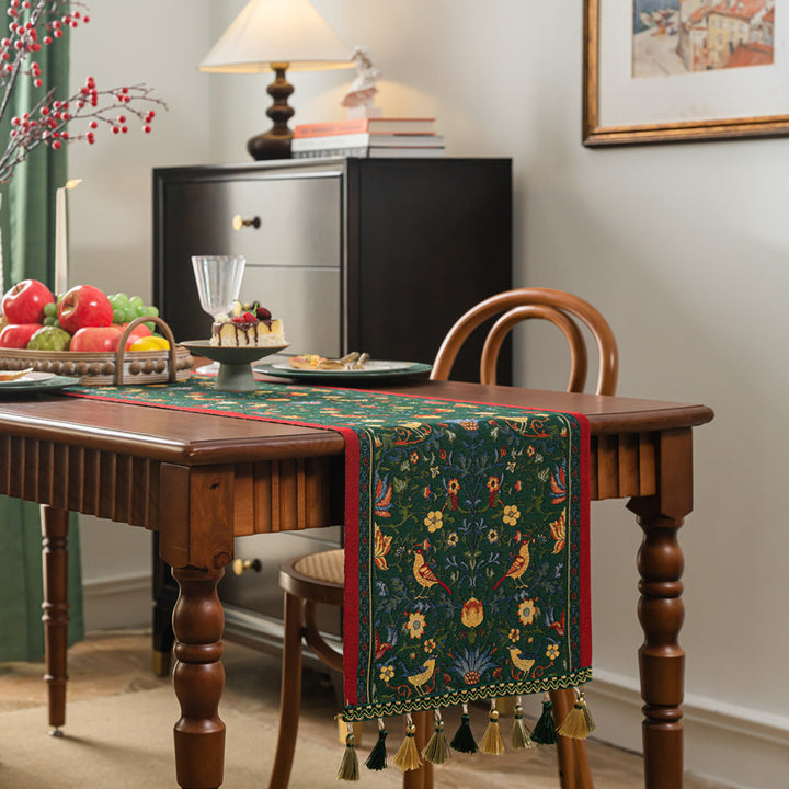Ornate Floral Pattern Table Runner
