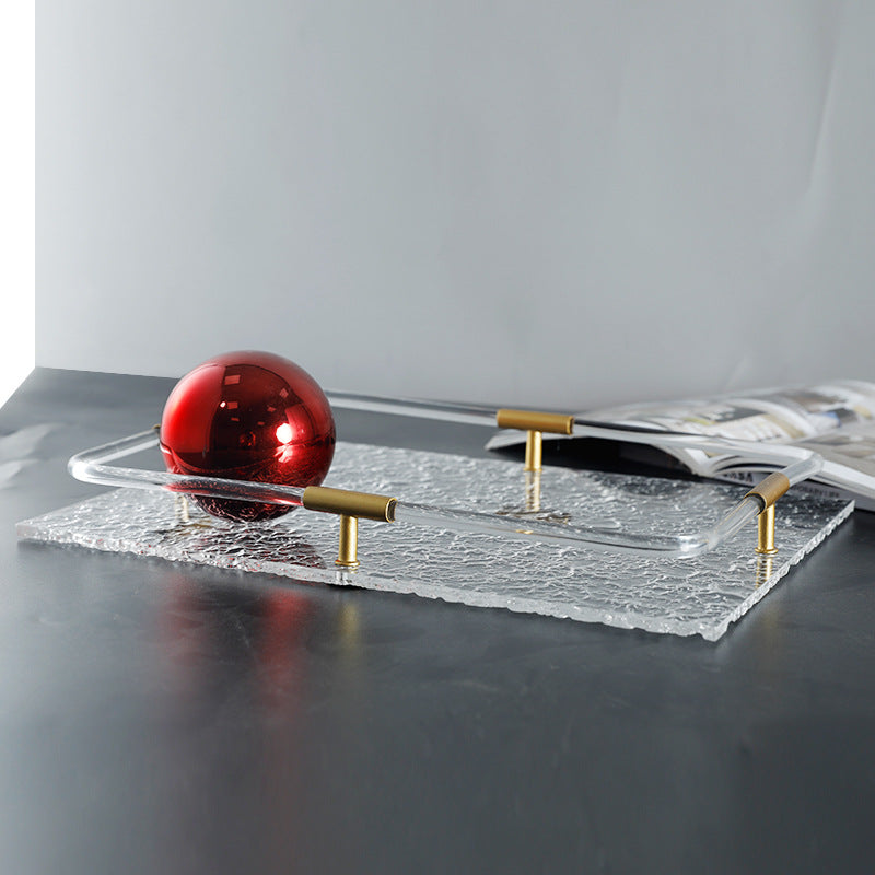 Decorative Glass Serving Tray