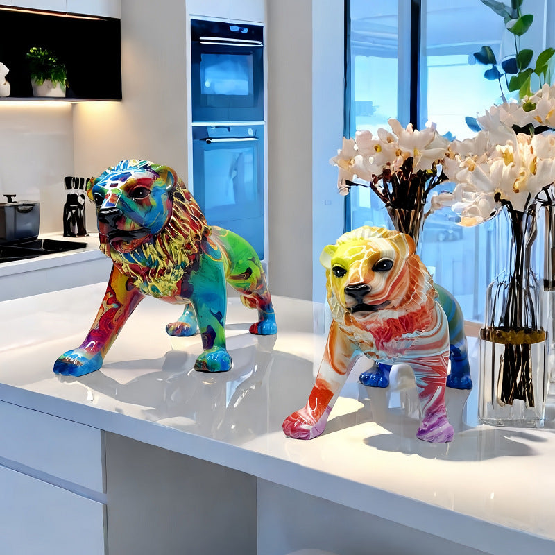 Artistically designed lion figure Kalsten