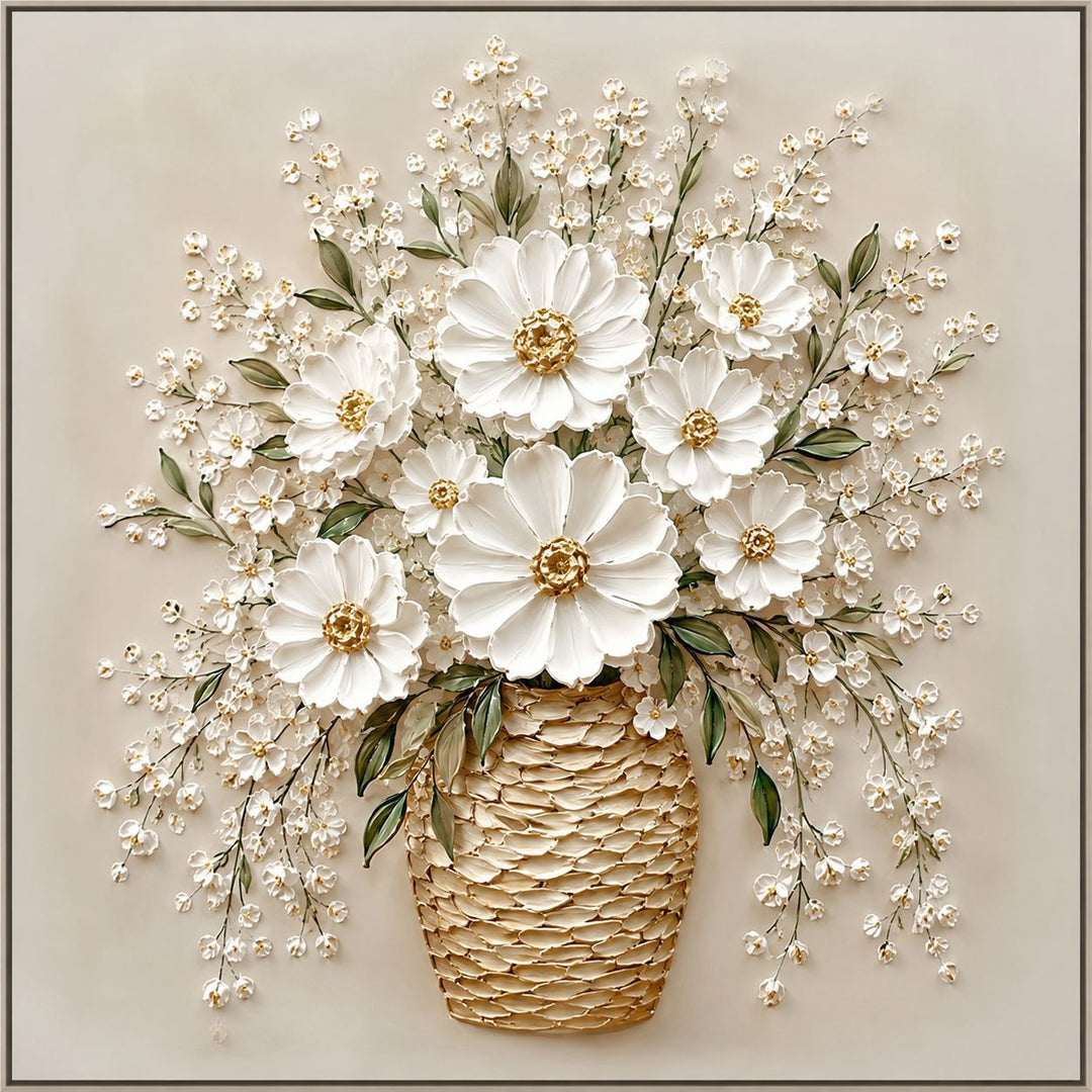 Floral Relief Wall Art