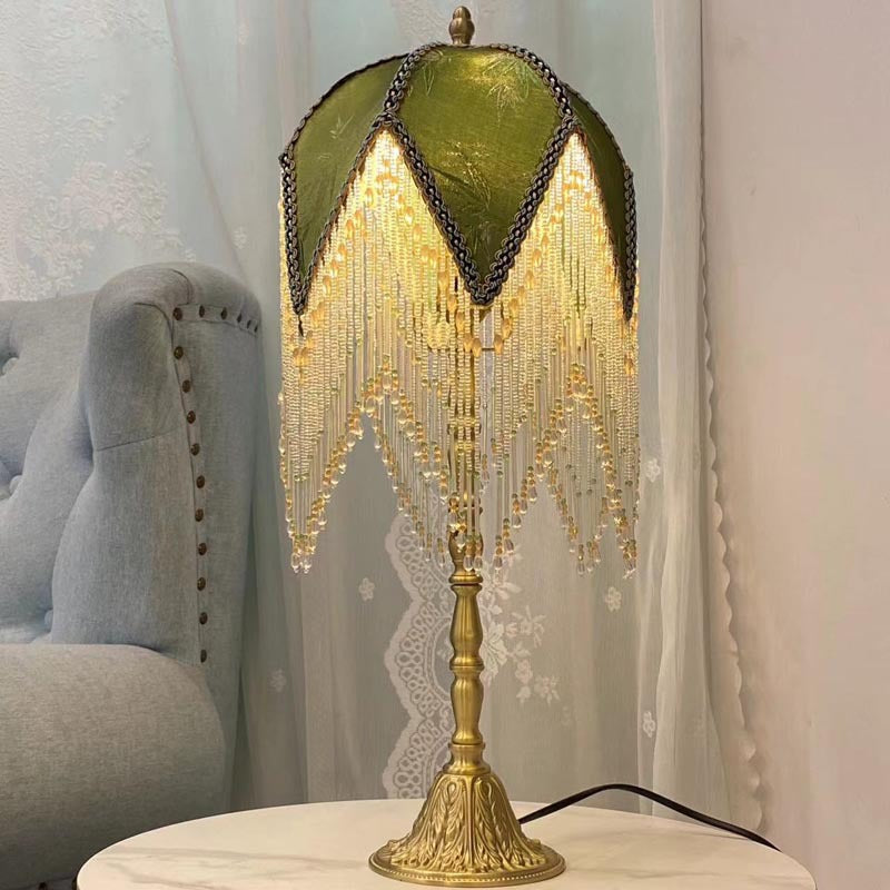 Vintage Beaded Table Lamp