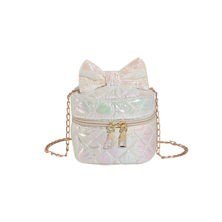 Quilted Bow Detail Mini Handbag