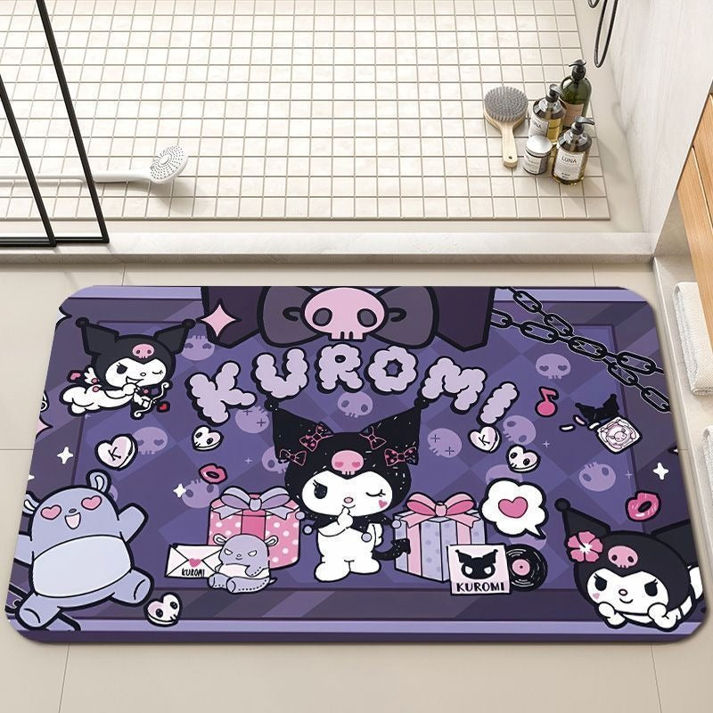 Playful Cartoon-Themed Bath Mat Kalsten
