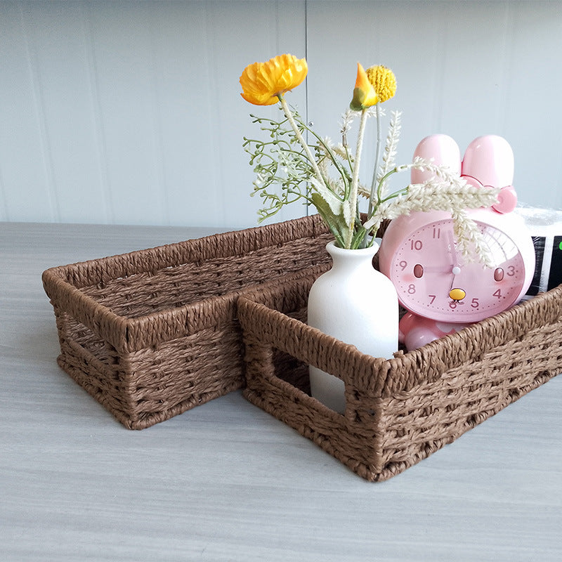Versatile Handwoven Storage Trays Kalsten
