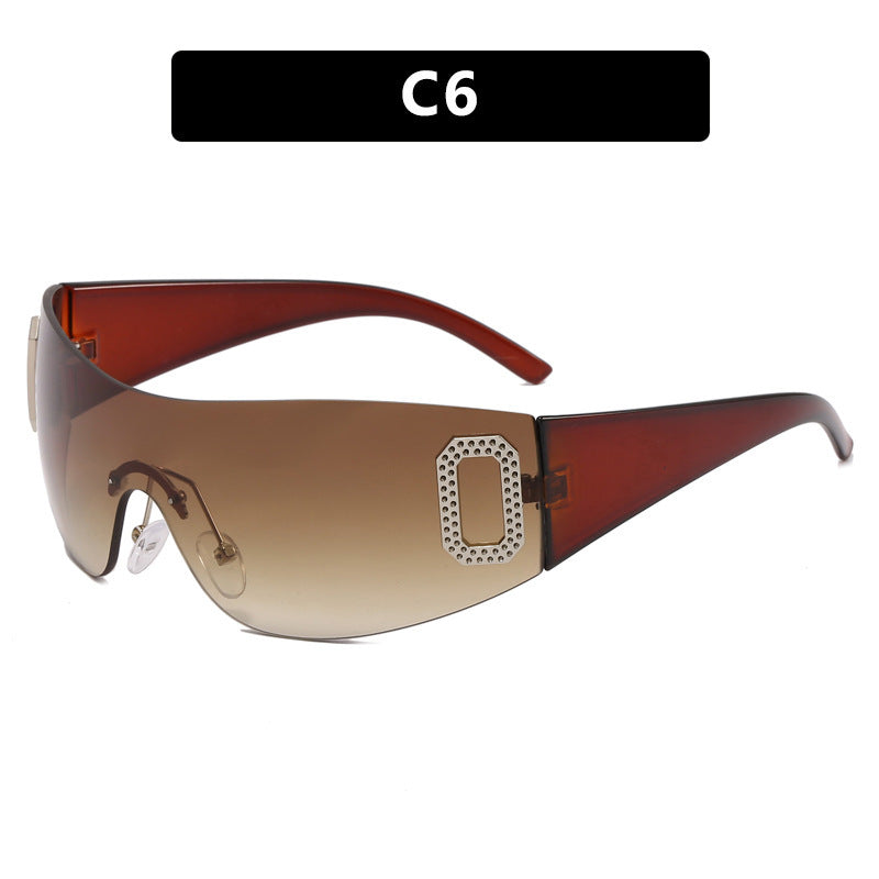 Women's sporty sunglasses in futuristic shield design Kalsten