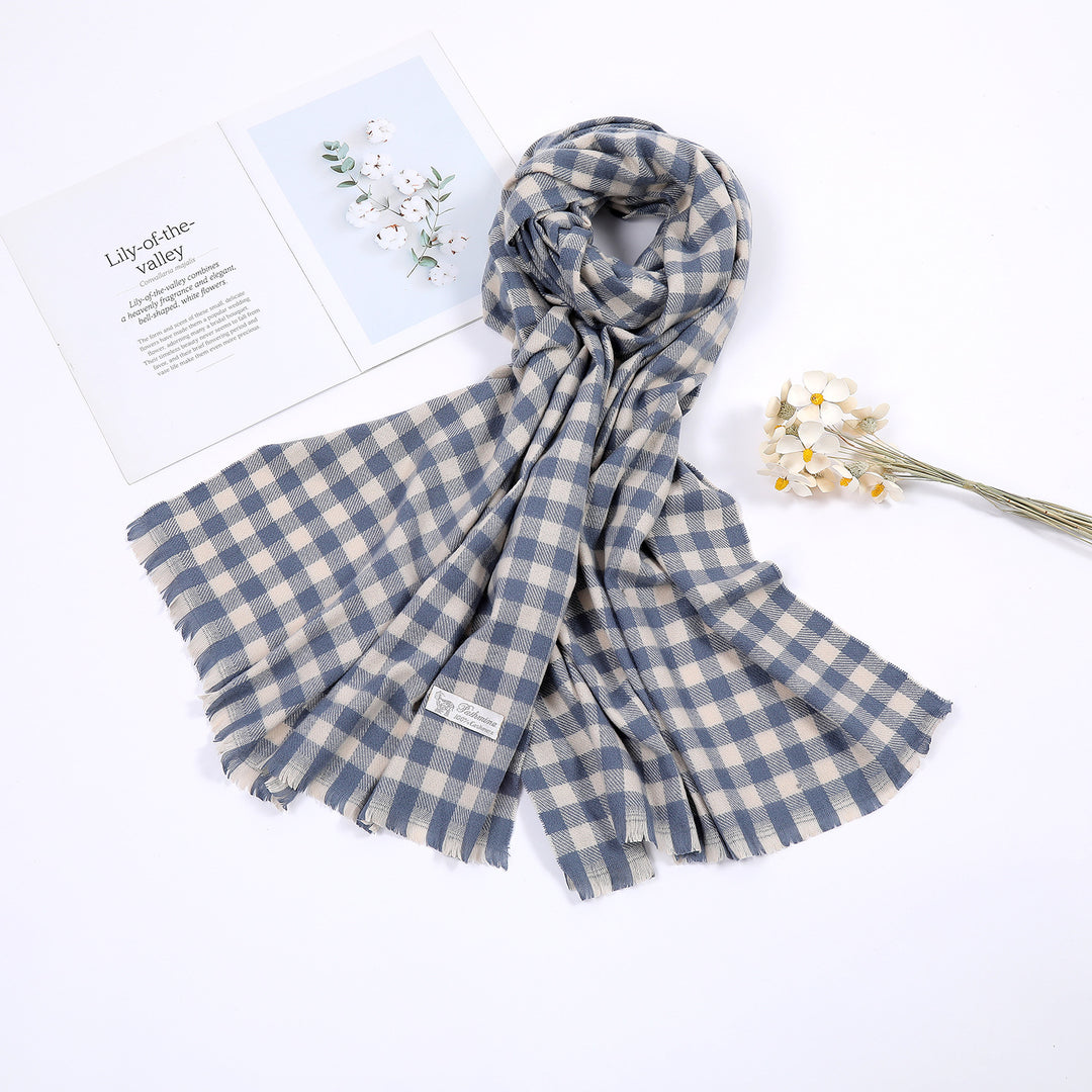 Ladies comfortable check scarf Kalsten