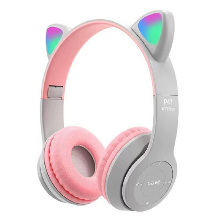 Wireless Cat Ear Headphones with Colorful LED Light Kalsten