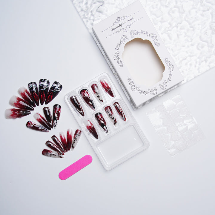 Exclusive artificial nails with floral design Kalsten