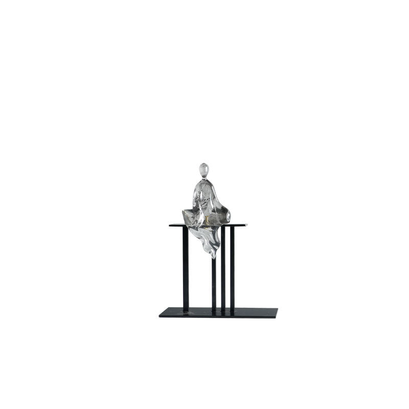 Modern Abstract Metal Plant Sculpture