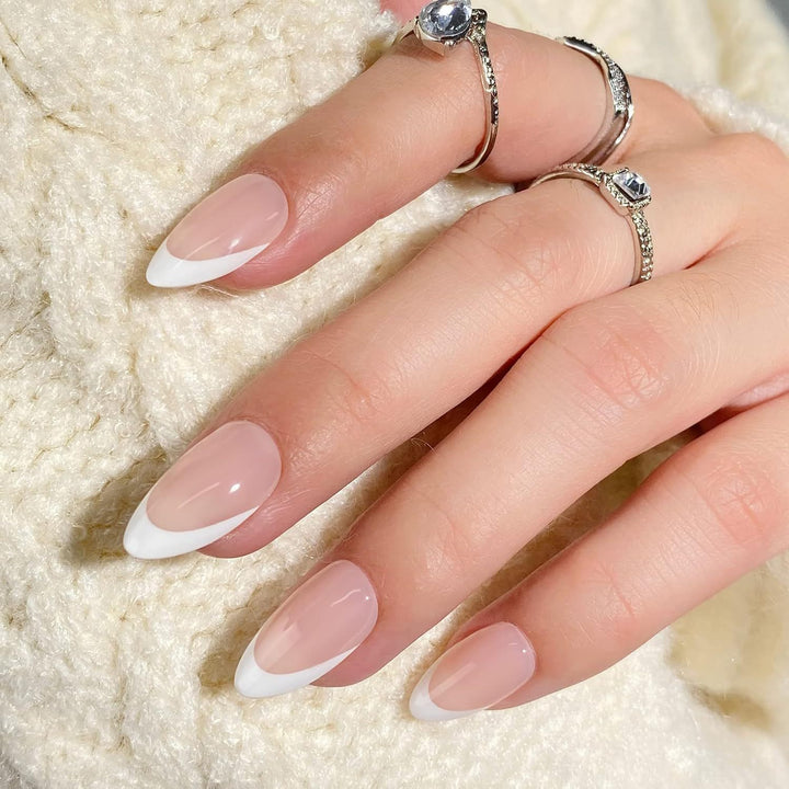 Elegant French Tip Press-On Nails Kalsten