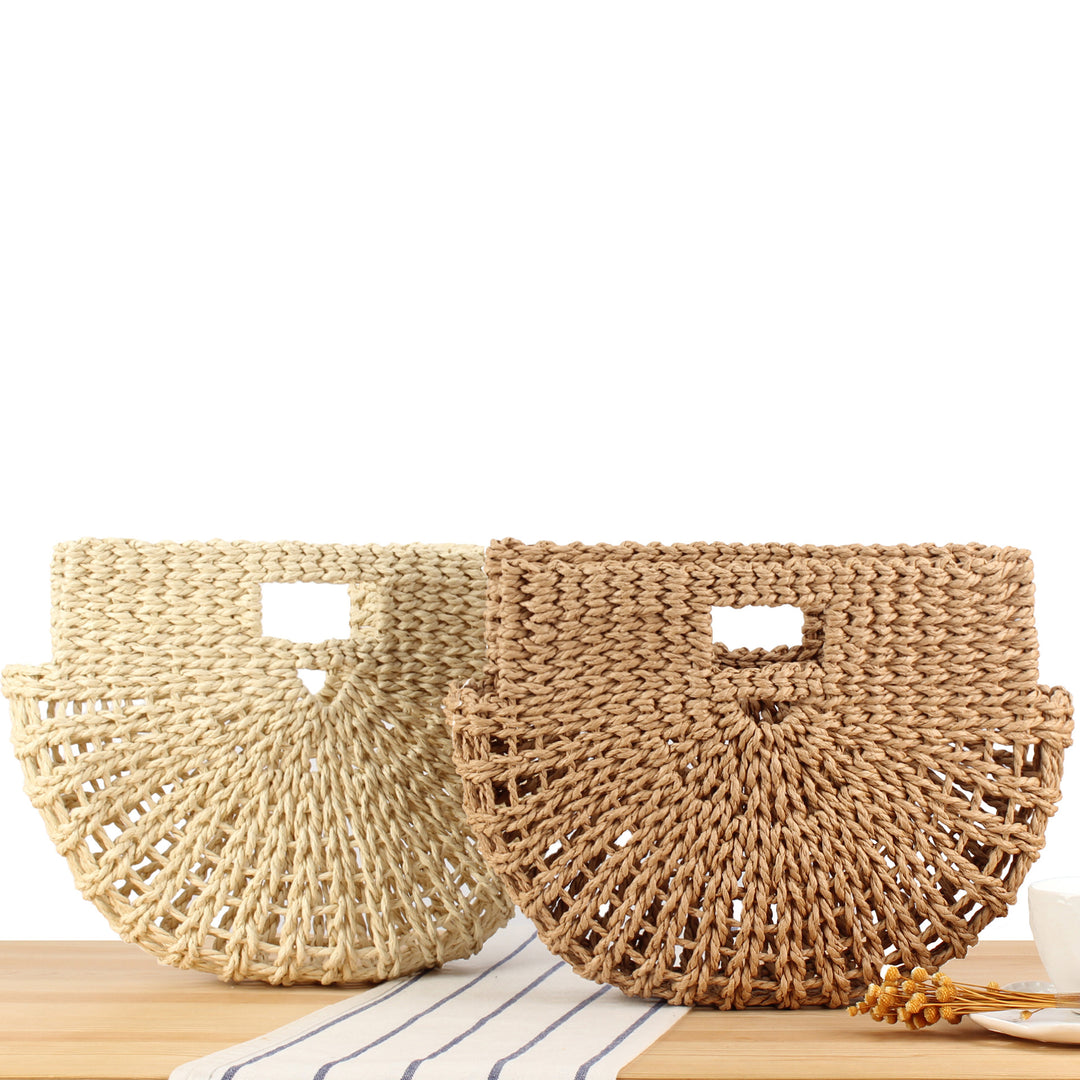Hand-knotted basket bag with structured design Kalsten