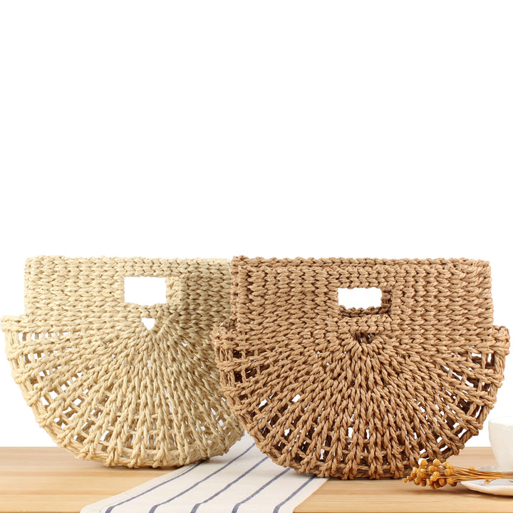 Hand-knotted basket bag with structured design Kalsten