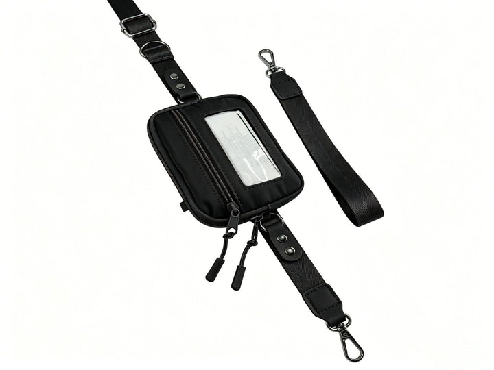 Compact shoulder bag with transparent card pocket Kalsten