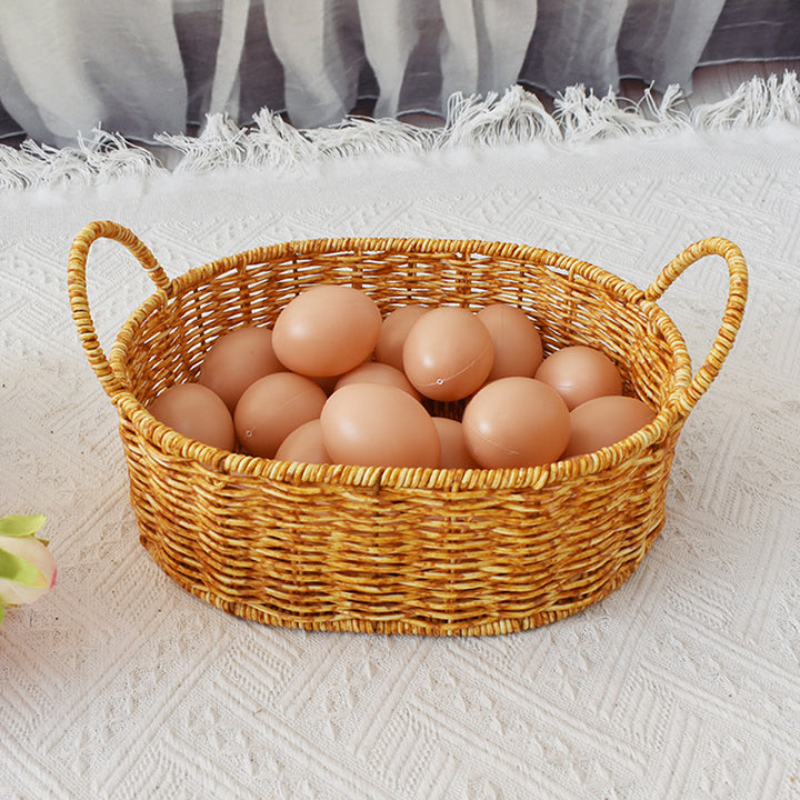 Handcrafted Woven Storage Basket with Handles Kalsten