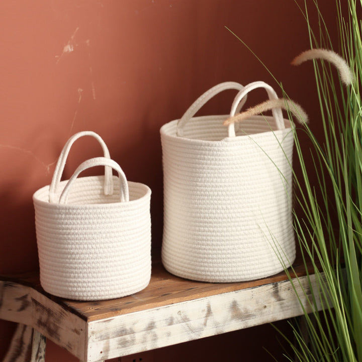 Stylish storage basket with handles Kalsten