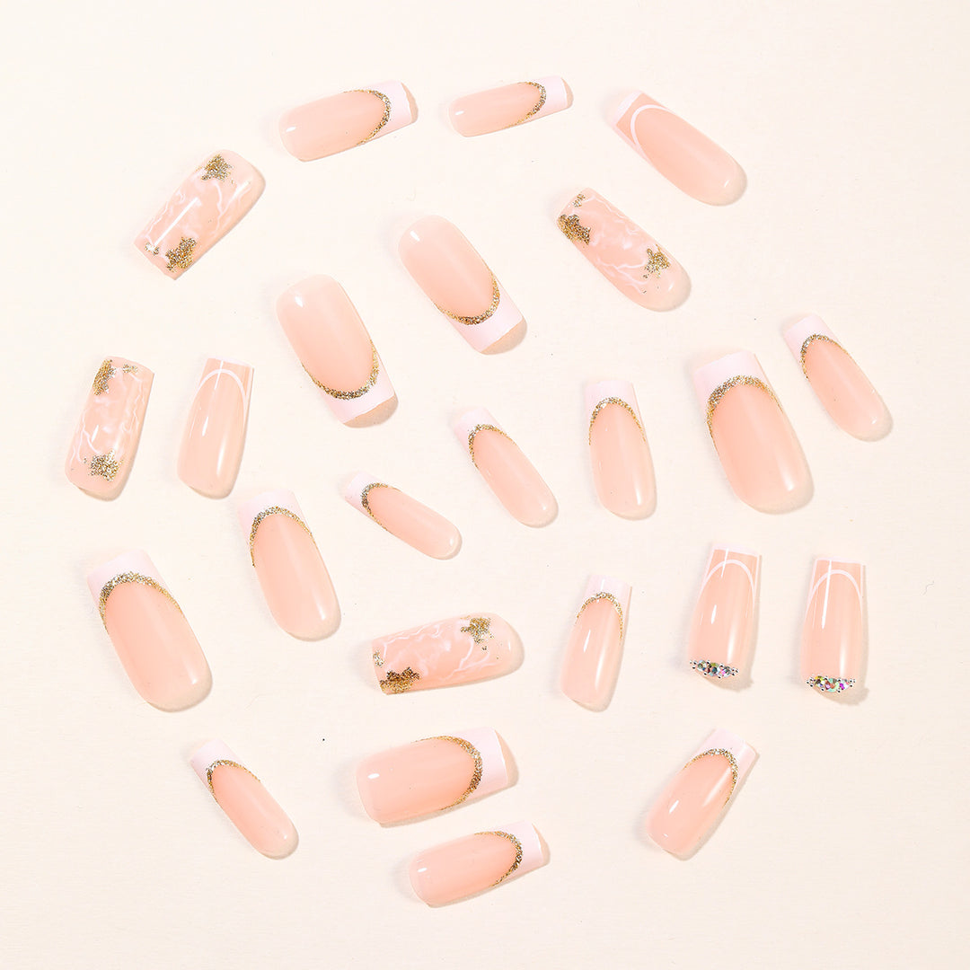 Elegant Marble Nail Art Extensions Kalsten