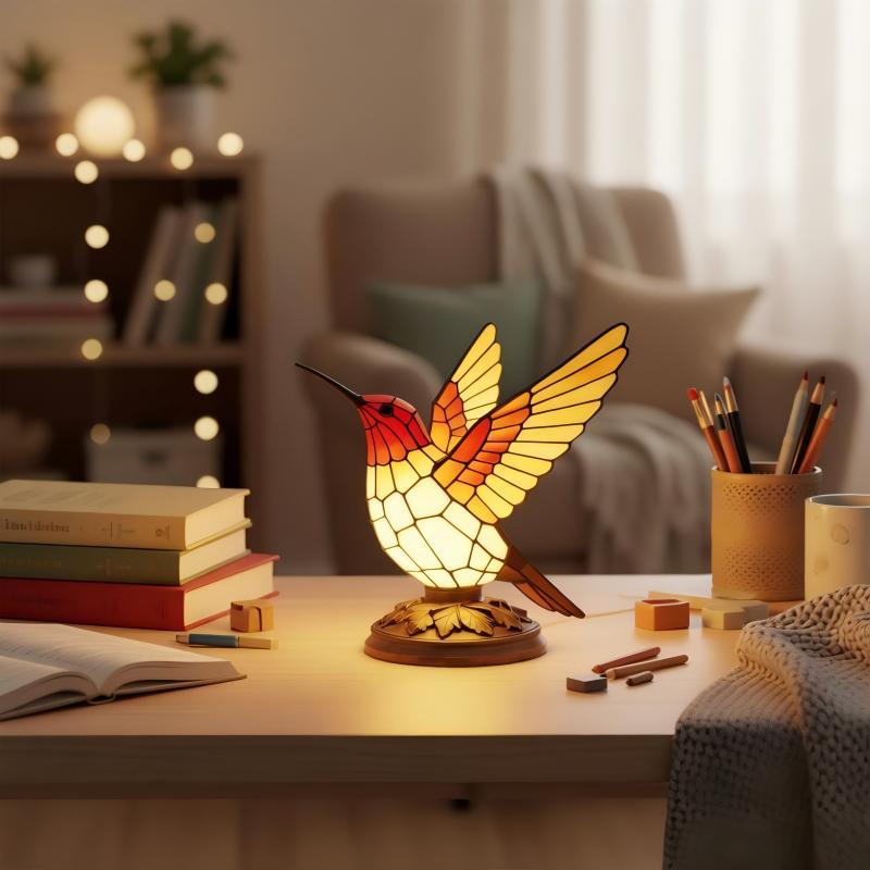 Decorative table lamp in the shape of a hummingbird Kalsten