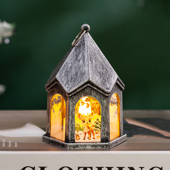 LED Christmas lantern with nostalgic design