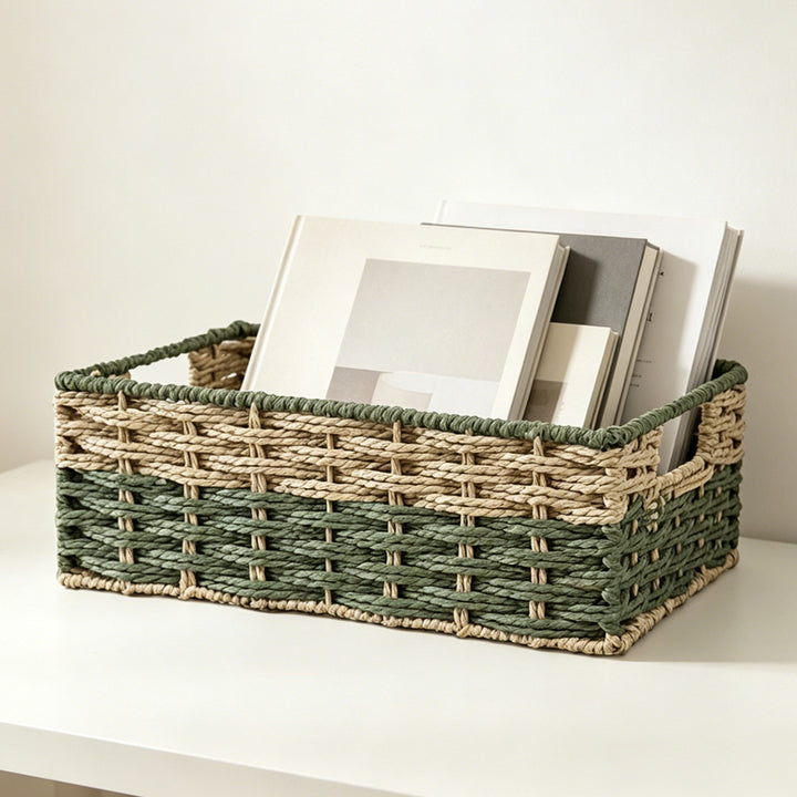 Handcrafted storage basket made of natural material Kalsten