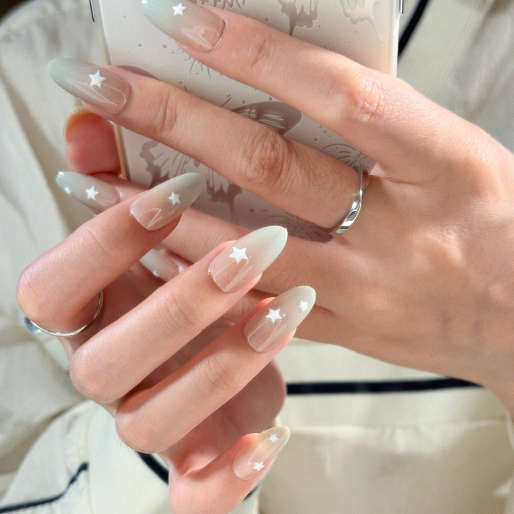 Star-Printed Elegant Press-On Nails Kalsten
