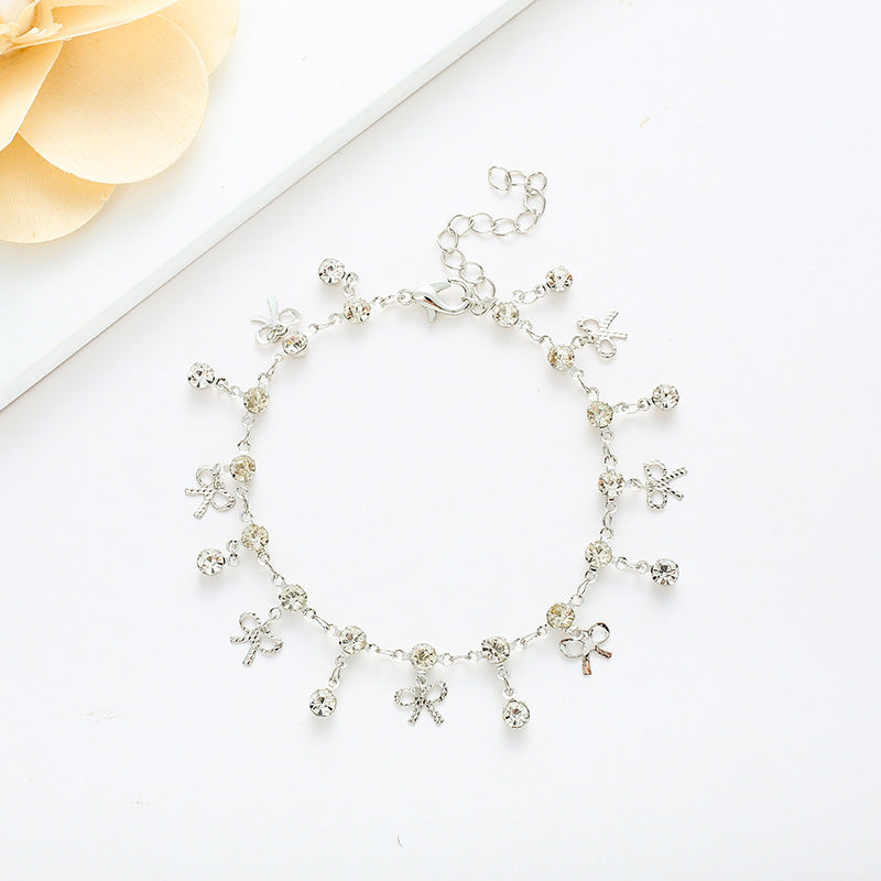 Crystal Bow Charm Bracelet Kalsten