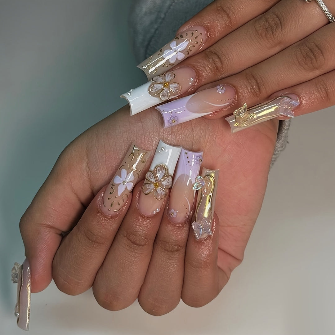 Artistic 3D Butterfly Nail Extensions Kalsten